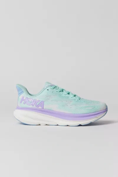 Shop Hoka One One Clifton 9 Running Sneaker In Sunlite Ocean/lilac Mist, Women's At Urban Outfitters