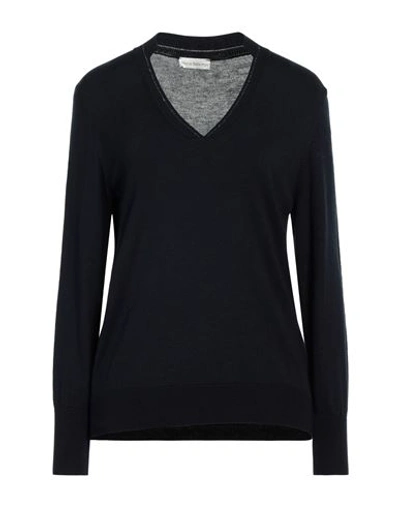Maria Bellentani Woman Sweater Midnight Blue Size 10 Viscose, Wool, Acrylic In Blue