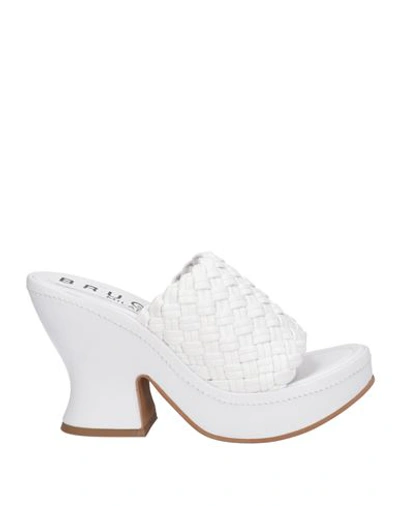 Shop Bruglia Woman Sandals White Size 7 Soft Leather