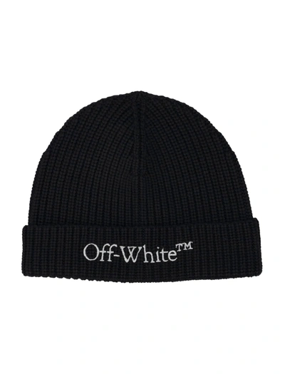 Shop Off-white Bookish Classic Knit Beanie In Black/white