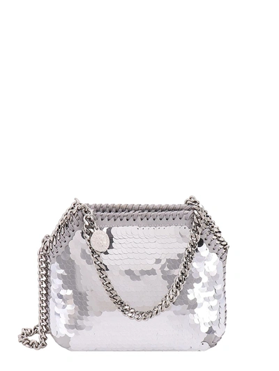 Shop Stella Mccartney Falabella Shoulder Bag In Silver