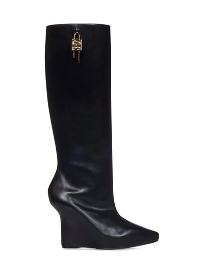 Shop Givenchy G-lock Boots In Black