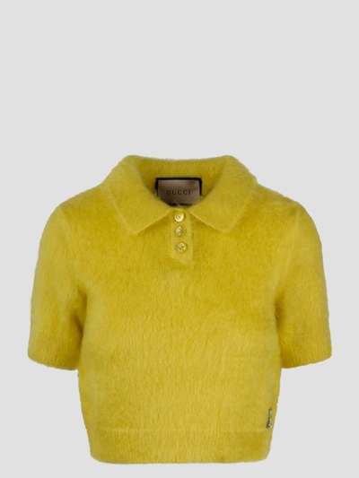 Shop Gucci Silk, Cashmere And Mohair Polo Sweater In Default Title
