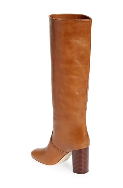 Loeffler Randall Goldy Leather Knee Boots In Safari