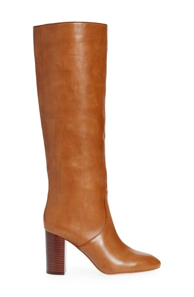 Loeffler Randall Goldy Leather Knee Boots In Safari