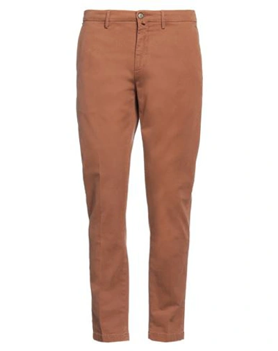 Shop Siviglia Man Pants Brown Size 31 Modal, Cotton, Elastane