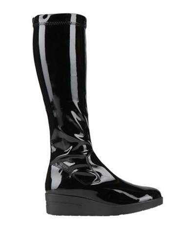 Agile By Rucoline Woman Knee Boots Black Size 7 Textile Fibers In Black