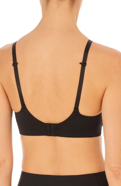 Shop Natori Liquid Underwire Balconette Push-up Bra In Black