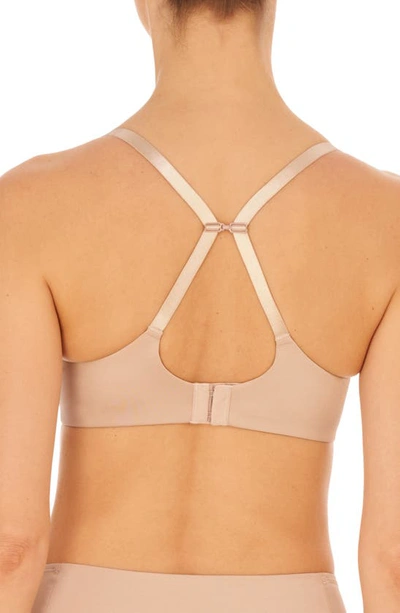 Shop Natori Liquid Underwire Balconette Push-up Bra In Light Mocha