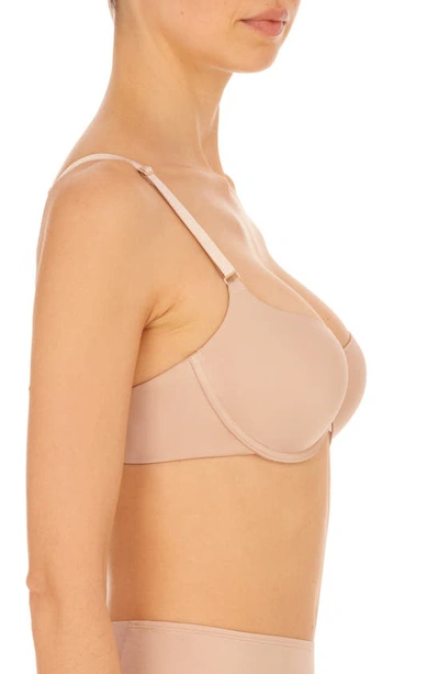 Shop Natori Liquid Underwire Balconette Push-up Bra In Light Mocha