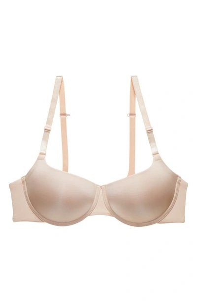 Shop Natori Liquid Underwire Balconette Push-up Bra In Light Mocha