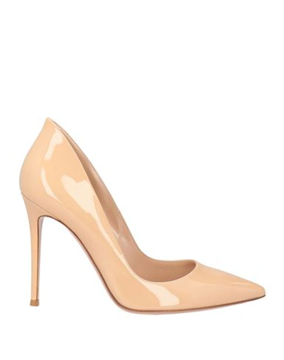 Shop Gianvito Rossi Woman Pumps Blush Size 10.5 Soft Leather In Pink