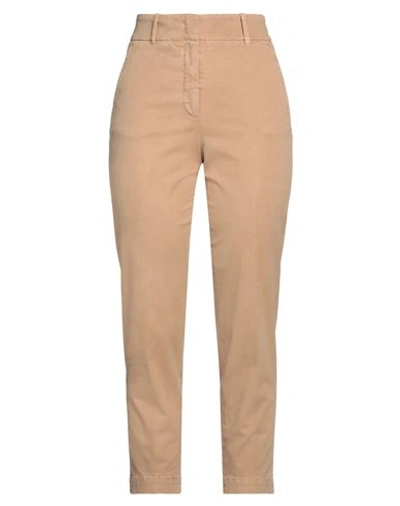 Shop Cappellini By Peserico Woman Pants Sand Size 8 Cotton, Elastane In Beige