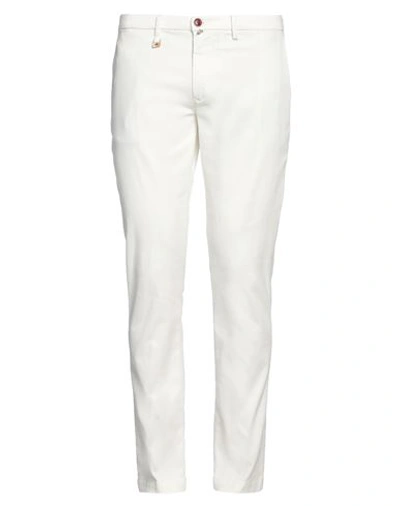 Shop Barbati Man Pants Off White Size 38 Cotton, Polyester, Elastane