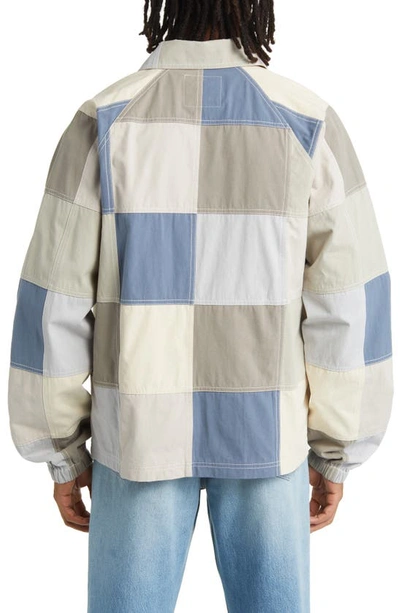 Shop Round Two Canvas Patchwork Jacket In Grey Multi