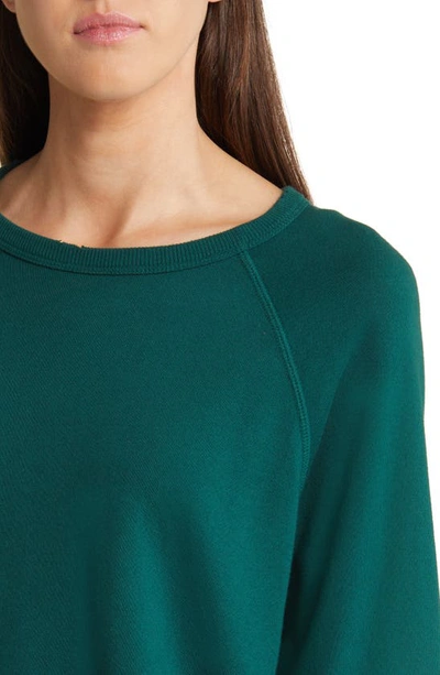 Shop The Great . College French Terry Sweatshirt In Green Grove