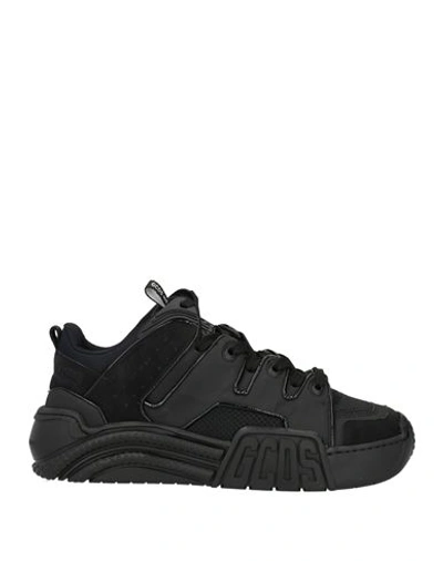 Shop Gcds Man Sneakers Black Size 11 Textile Fibers, Soft Leather