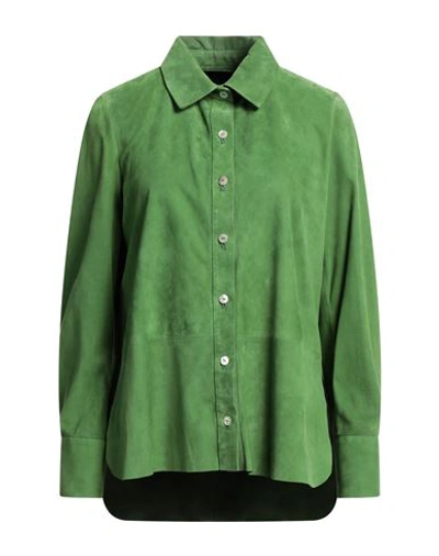 Shop Nove Woman Shirt Green Size 4 Goat Skin