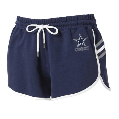 Shop Wear By Erin Andrews Navy Dallas Cowboys Hem Shorts