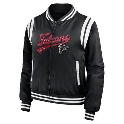 Shop Wear By Erin Andrews Black Atlanta Falcons Bomber Full-zip Jacket