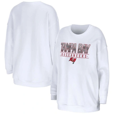 Shop Wear By Erin Andrews White Tampa Bay Buccaneers Domestic Pullover Sweatshirt