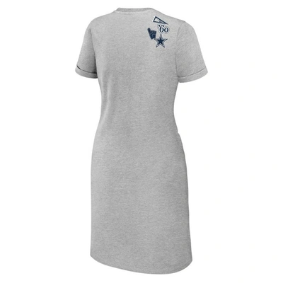 Shop Wear By Erin Andrews Heather Gray Dallas Cowboys  Knotted T-shirt Dress