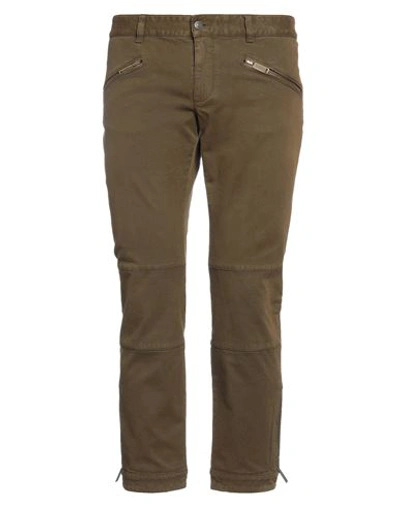 Dsquared2 Woman Pants Military Green Size 8 Cotton, Elastane In Green