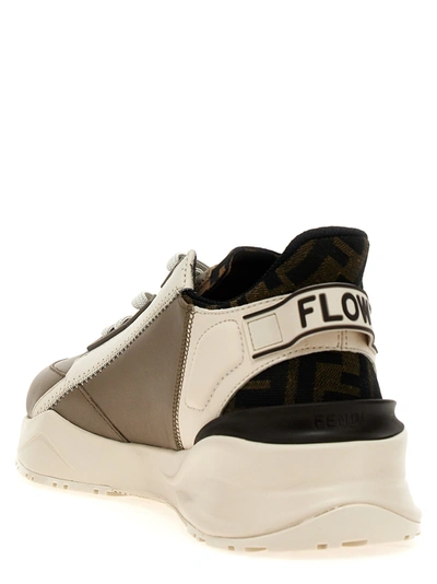 Shop Fendi Flow Sneakers Beige