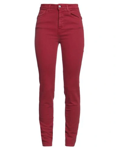 Shop Manila Grace Woman Jeans Red Size 26 Cotton, Elastane