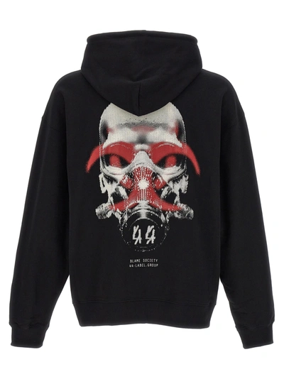 Shop 44 Label Logo Hoodie Sweatshirt Black