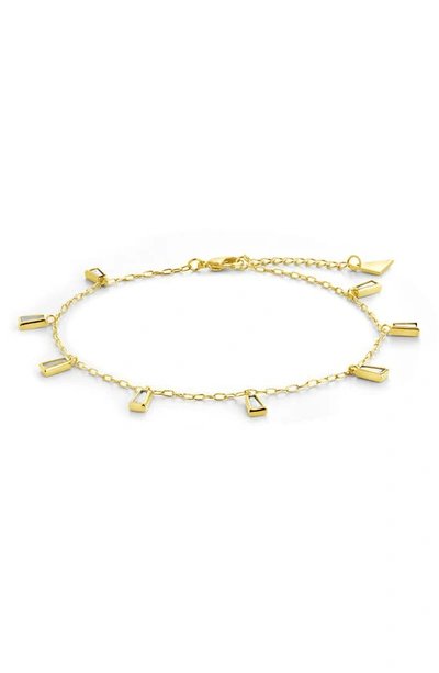 Shop Sterling Forever Lillian Cubic Zirconia Anklet In Gold