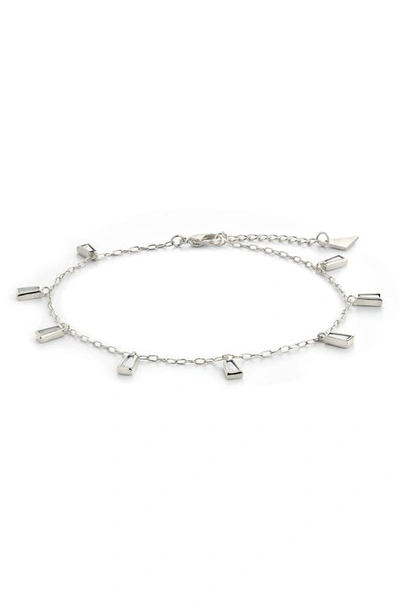 Shop Sterling Forever Lillian Cubic Zirconia Anklet In Silver