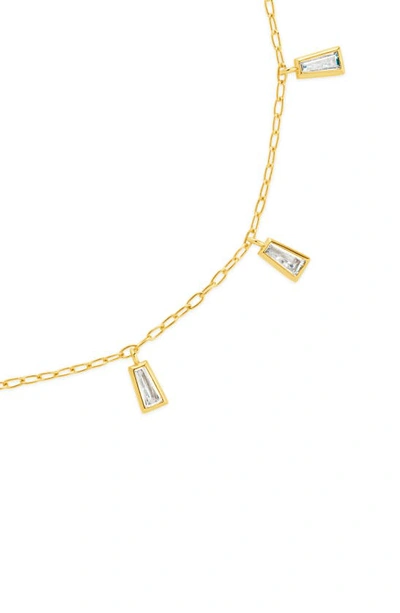 Shop Sterling Forever Lillian Cubic Zirconia Anklet In Gold