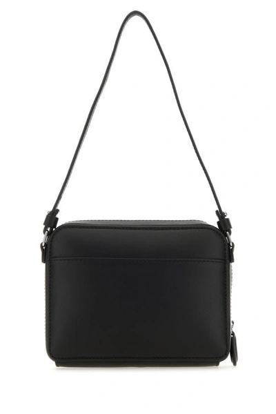 Shop Courrèges Courreges Woman Black Leather Cloud Reflex Shoulder Bag