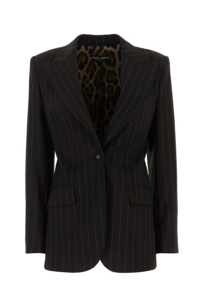 Shop Dolce & Gabbana Woman Embroidered Stretch Wool Blazer In Multicolor