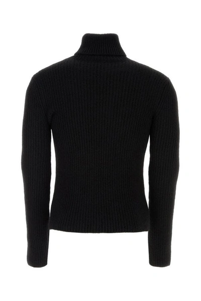 Shop Saint Laurent Man Black Alpaca Blend Sweater