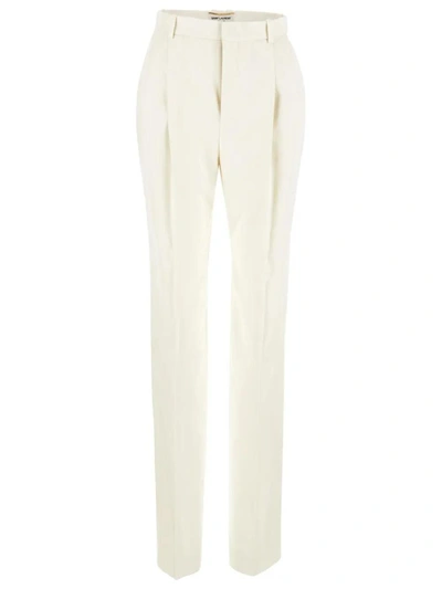 Shop Saint Laurent Pleated Sartorial Trousers In Default Title