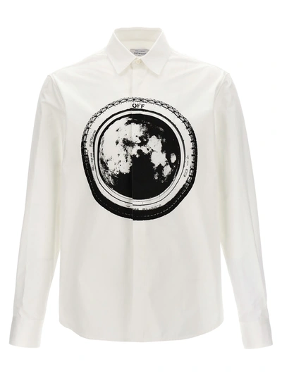 Shop Off-white Tyre Moon Shirt In White/black