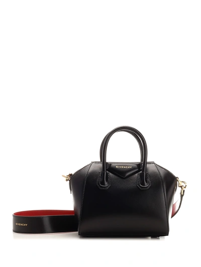 Shop Givenchy Antigona Toy Handbag In Black