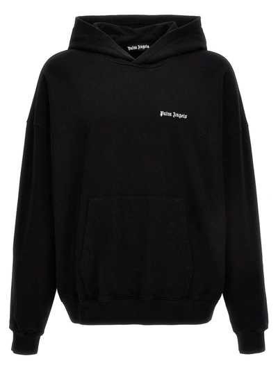 Shop Palm Angels Logo Embroidered Hoodie In Default Title