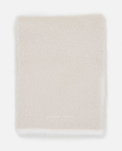 Shop Jacquemus L'echarpe Neve Fluffy Scarf In White