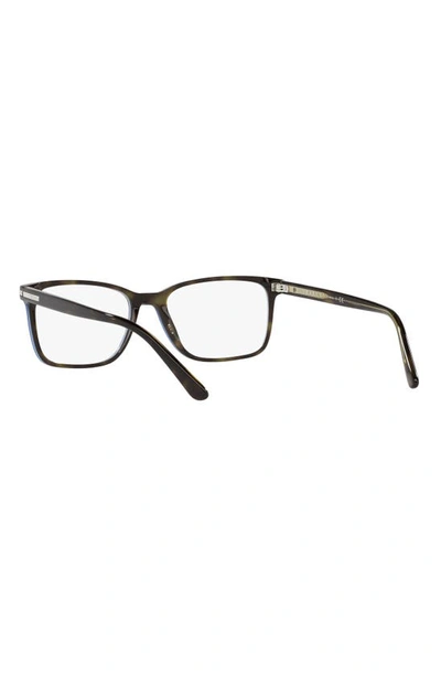 Shop Prada 56mm Rectangular Optical Glasses In Blue Tort