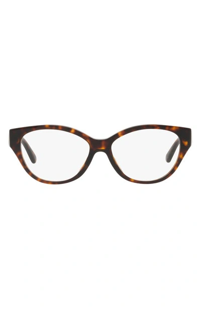 Shop Tory Burch 53mm Cat Eye Optical Glasses In Dark Tortoise