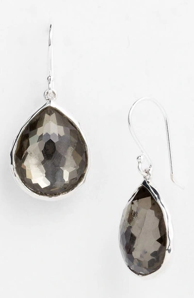 Shop Ippolita Rock Candy® Mini Teardrop Earrings In Silver/ Pyrite
