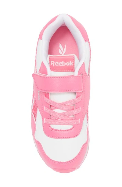 Shop Reebok Kids' Royal Classic Jog 3.0 1v Sneaker In True Pink/ Footwear White