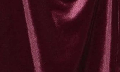 Love By Design Isla Velvet Front Slit Dress In Raisin