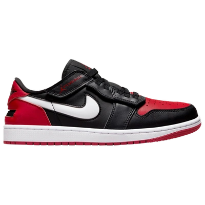 Shop Jordan Mens  Aj1 Low Flyease In Black/red/white