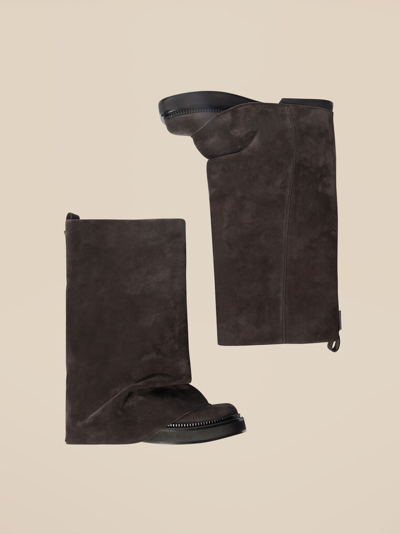 Shop Attico 'robin' Combat Boot In Dark Grey