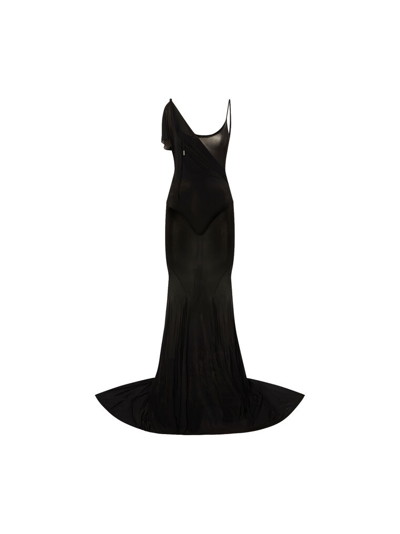 Shop Attico Black Long Dress