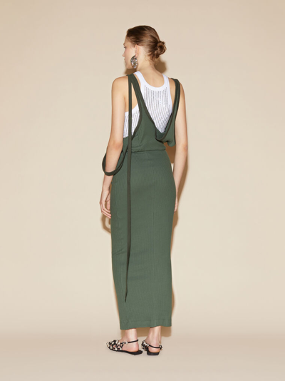 Shop Attico Ivy Green Midi Dress